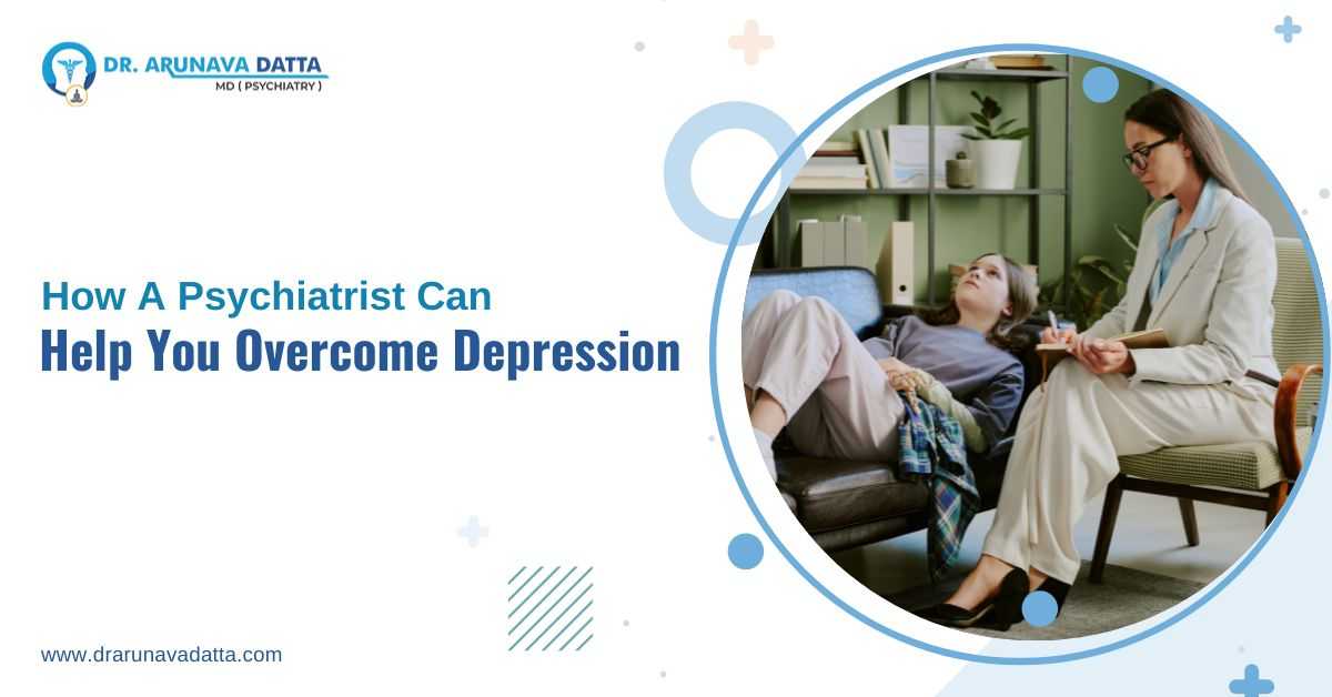 Psychiatrist providing psychotherapy and depression treatment during a mental health consultation in Siliguri.